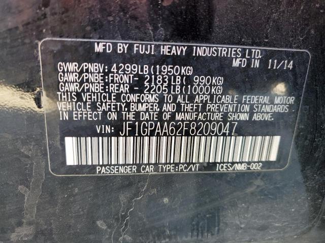 Photo 10 from auction – 2015 SUBARU IMPREZA with VIN JF1GPAA62F8209047