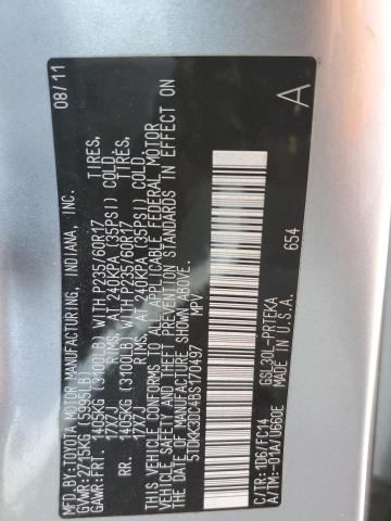 Photo 10 from auction – 2011 TOYOTA SIENNA LE with VIN 5TDKK3DC4BS170497
