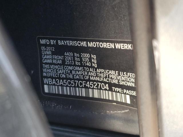 Photo 10 from auction – 2012 BMW 328 I with VIN WBA3A5C57CF452704