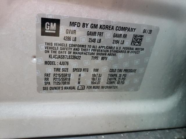 Photo 10 from auction – 2020 BUICK ENCORE PRE with VIN KL4CJASB7LB339422