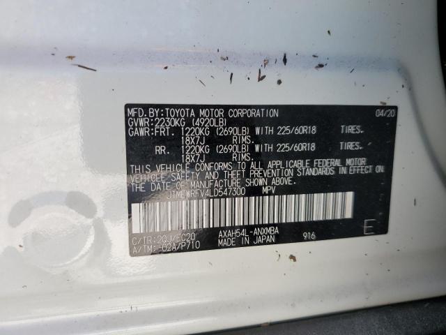 Photo 10 from auction – 2020 TOYOTA RAV4 XSE with VIN JTMEWRFV4LD547300