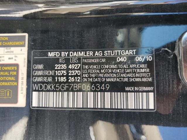 Photo 10 from auction – 2011 MERCEDES-BENZ E 350 with VIN WDDKK5GF7BF066349