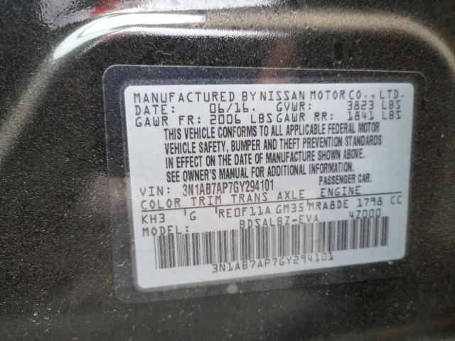 Photo 10 from auction – 2016 NISSAN SENTRA S with VIN 3N1AB7AP7GY294101