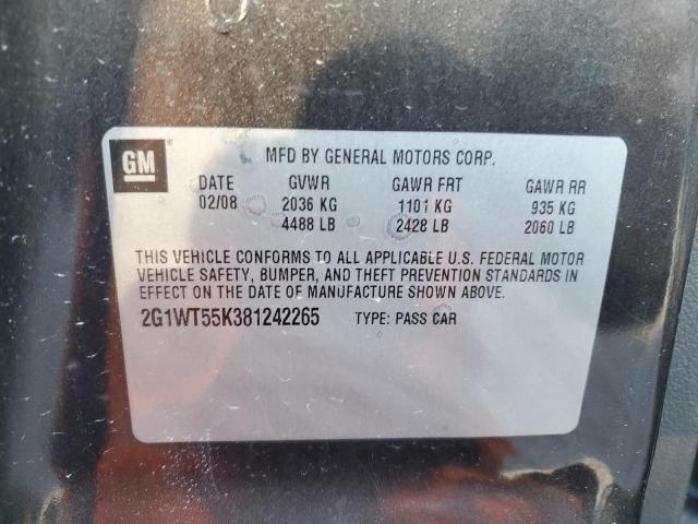 Photo 10 from auction – 2008 CHEVROLET IMPALA LT with VIN 2G1WT55K381242265