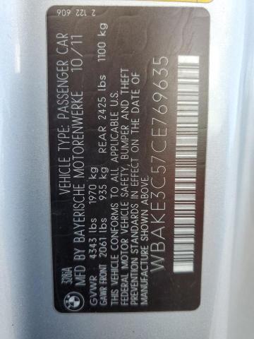 Photo 10 from auction – 2012 BMW 328 I with VIN WBAKE3C57CE769635