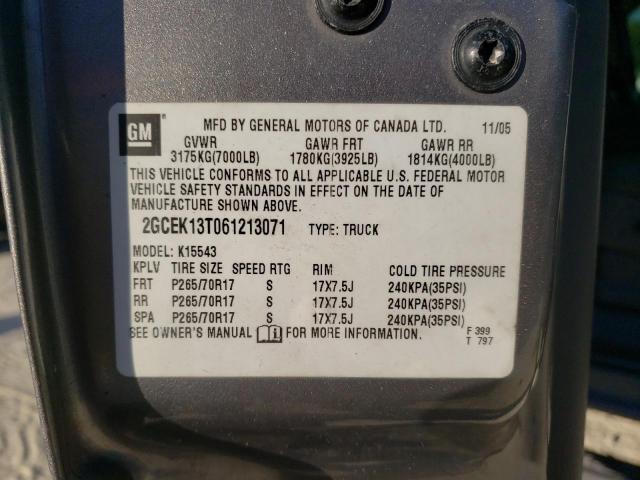 Photo 10 from auction – 2006 CHEVROLET SILVERADO with VIN 2GCEK13T061213071