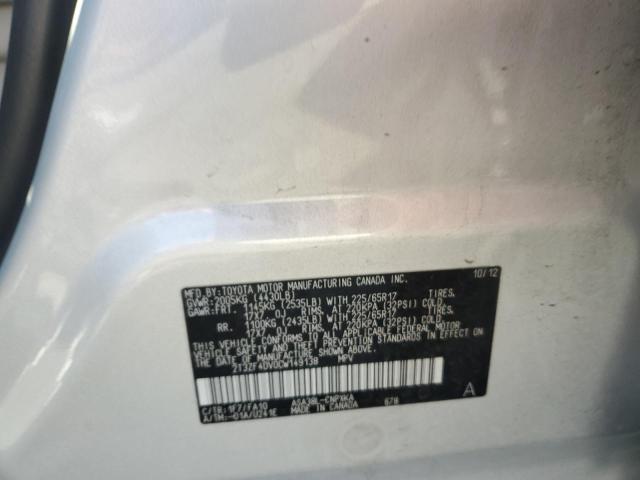 Photo 10 from auction – 2012 TOYOTA RAV4 with VIN 2T3ZF4DV0CW149138