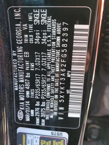 Photo 10 from auction – 2015 KIA SORENTO LX with VIN 5XYKT3A62FG582397