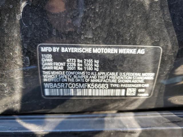 Photo 10 from auction – 2021 BMW 330XI with VIN WBA5R7C05MFK56683
