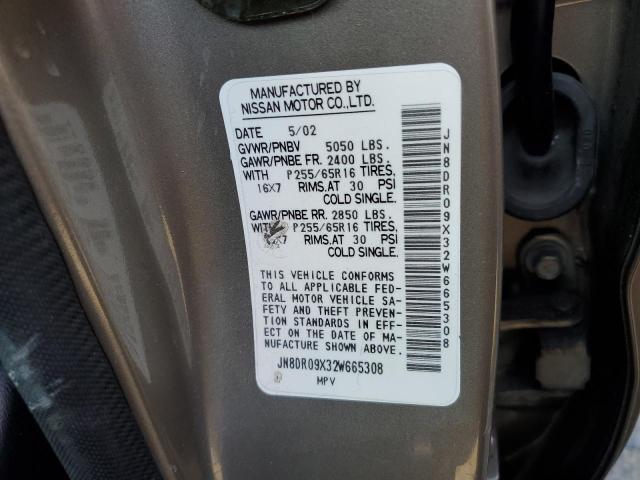 Photo 10 from auction – 2002 NISSAN PATHFINDER with VIN JN8DR09X32W665308