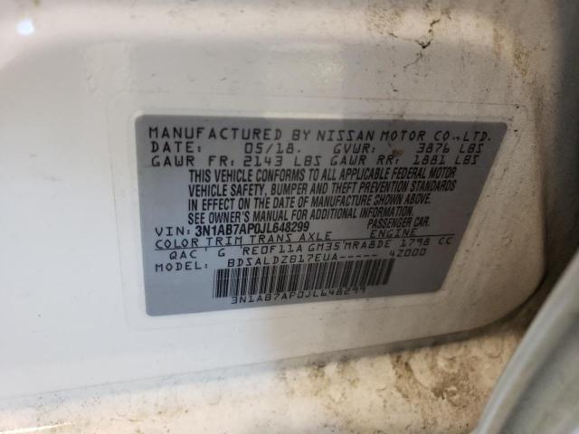 Photo 10 from auction – 2018 NISSAN SENTRA S with VIN 3N1AB7AP0JL648299