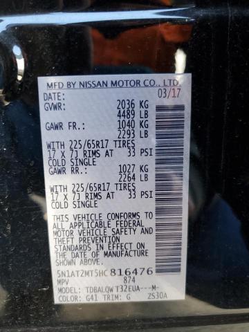 Photo 10 from auction – 2017 NISSAN ROGUE S with VIN 5N1AT2MT5HC816476