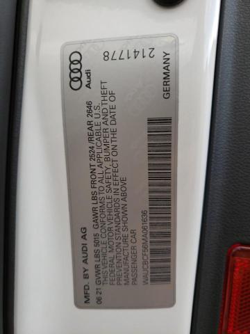 Photo 10 from auction – 2021 AUDI A5 PREMIUM with VIN WAUCBCF56MA061636