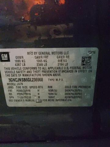 Photo 10 from auction – 2016 CHEVROLET TRAX LS with VIN 3GNCJNSB6GL236968