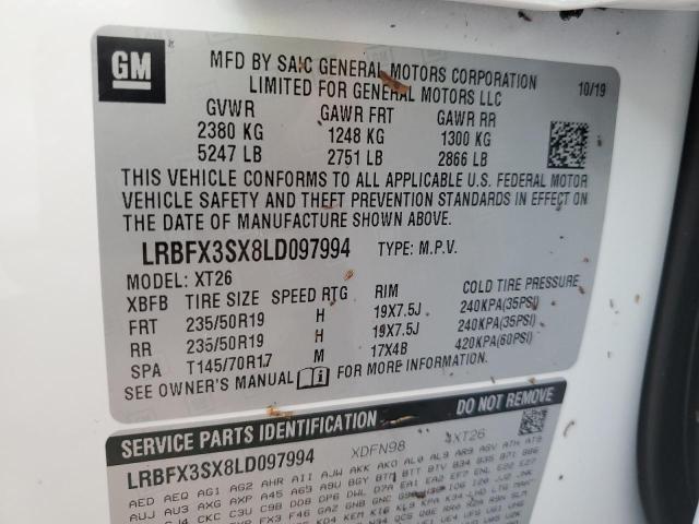 Photo 10 from auction – 2020 BUICK ENVISION P with VIN LRBFX3SX8LD097994