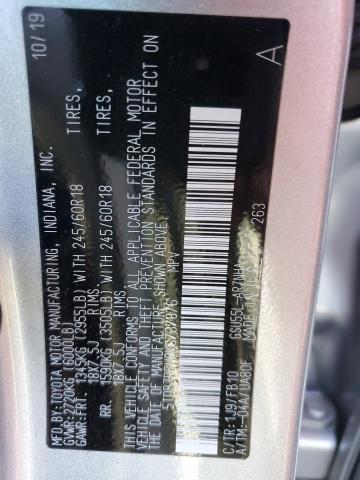 Photo 10 from auction – 2019 TOYOTA HIGHLANDER with VIN 5TDBZRFH0KS737876