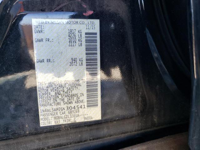 Photo 10 from auction – 2016 NISSAN ALTIMA 2.5 with VIN 1N4AL3AP2GN304541