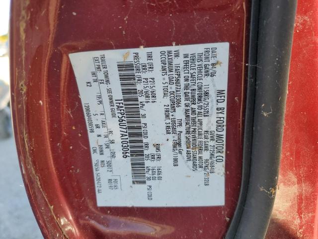 صورة رقم 10 من المزاد - 2007 FORD TAURUS SEL مع VIN 1FAFP56U77A103066