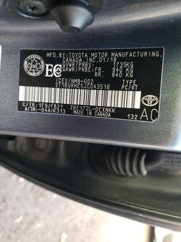Photo 10 from auction – 2018 TOYOTA COROLLA L with VIN 2T1BURHE5JC043516