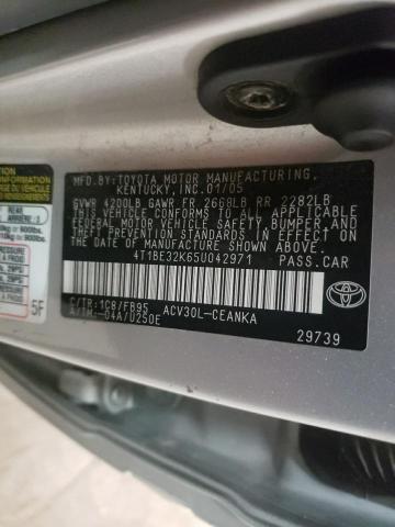 Photo 10 from auction – 2005 TOYOTA CAMRY LE with VIN 4T1BE32K65U042971