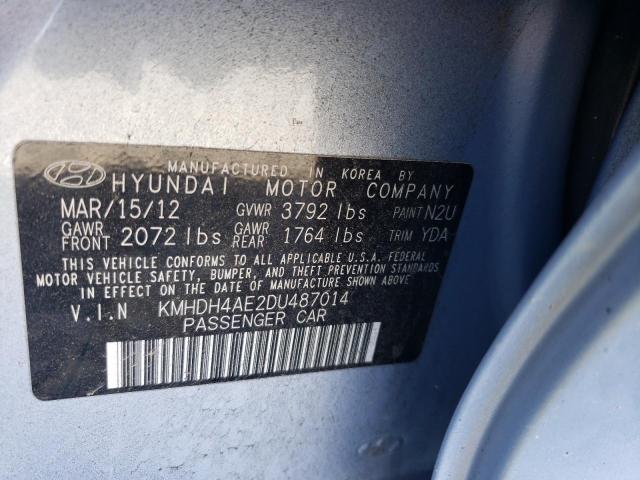 Photo 10 from auction – 2013 HYUNDAI ELANTRA GL with VIN KMHDH4AE2DU487014