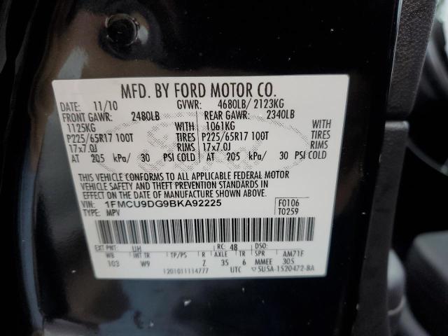 Photo 10 from auction – 2011 FORD ESCAPE XLT with VIN 1FMCU9DG9BKA92225