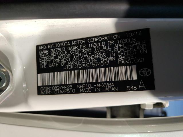 Photo 10 from auction – 2014 TOYOTA PRIUS C with VIN JTDKDTB39E1574037