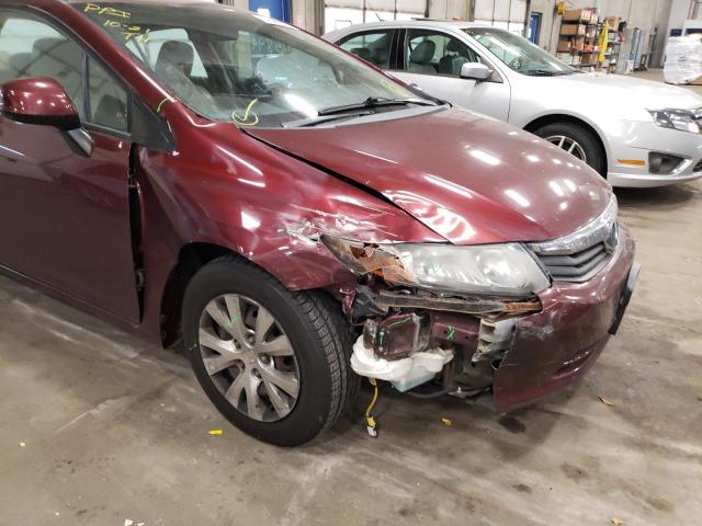 Photo 9 from auction – 2012 HONDA CIVIC LX with VIN 19XFB2F54CE032786