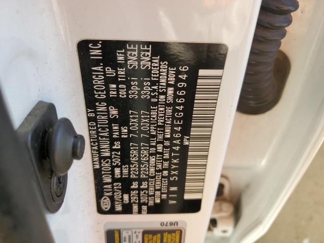 Photo 10 from auction – 2014 KIA SORENTO LX with VIN 5XYKT4A64EG466946