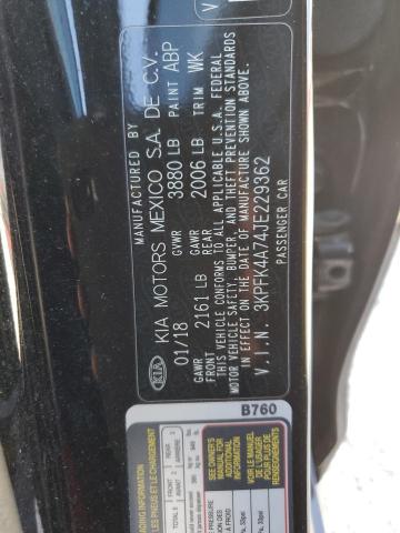Photo 10 from auction – 2018 KIA FORTE LX with VIN 3KPFK4A74JE229362