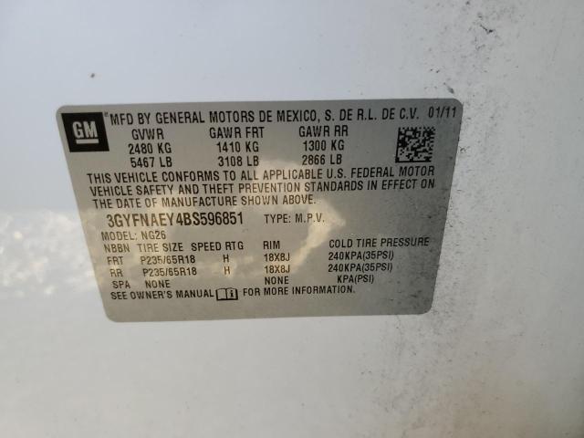 Photo 10 from auction – 2011 CADILLAC SRX LUXURY with VIN 3GYFNAEY4BS596851