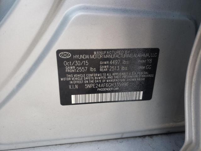 Photo 10 from auction – 2016 HYUNDAI SONATA SE with VIN 5NPE24AF6GH335996