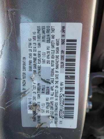 Photo 10 from auction – 2010 MAZDA CX-9 with VIN JM3TB3MVXA0223752