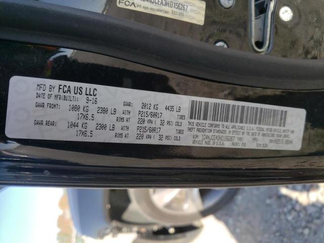 Photo 10 from auction – 2017 JEEP COMPASS LA with VIN 1C4NJCEA3HD156267
