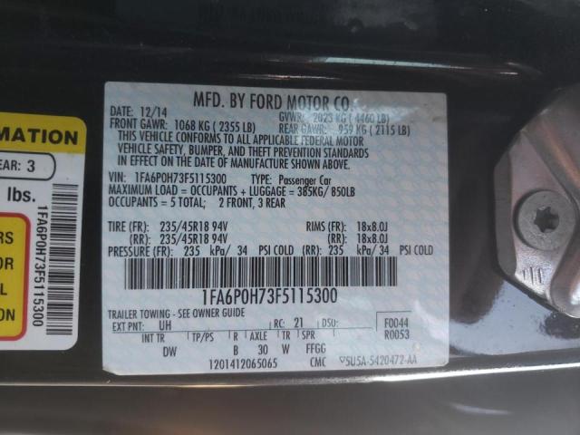 Photo 10 from auction – 2015 FORD FUSION SE with VIN 1FA6P0H73F5115300