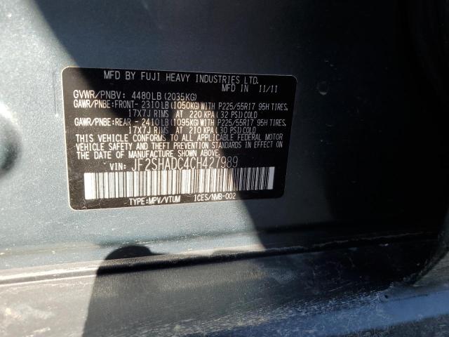 Photo 10 from auction – 2012 SUBARU FORESTER 2 with VIN JF2SHADC4CH427989