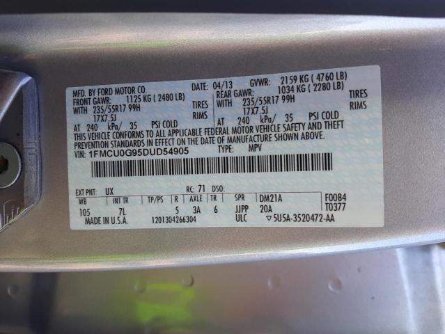 Photo 10 from auction – 2013 FORD ESCAPE SE with VIN 1FMCU0G95DUD54905