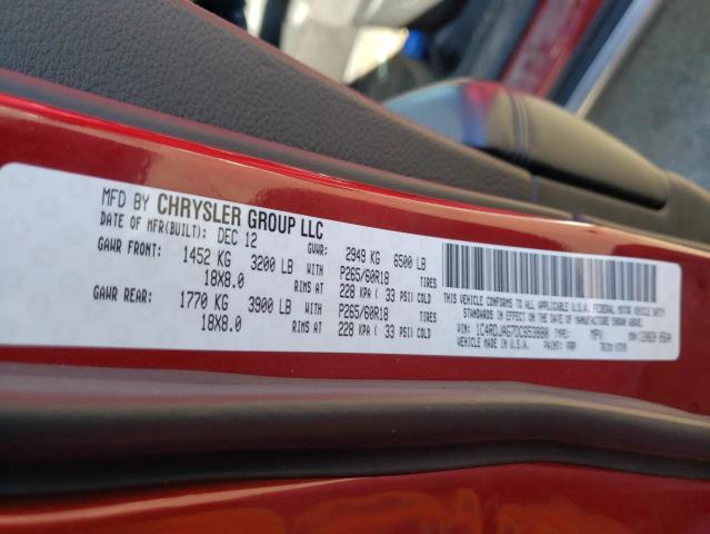 Photo 10 from auction – 2013 DODGE DURANGO SX with VIN 1C4RDJAG7DC653880