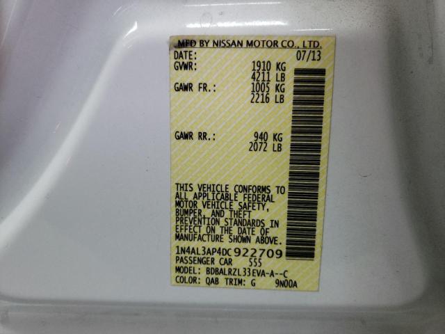 Photo 10 from auction – 2013 NISSAN ALTIMA 2.5 with VIN 1N4AL3AP4DC922709