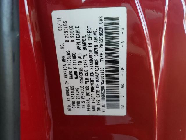 Photo 10 from auction – 2012 HONDA ACCORD EXL with VIN 1HGCS2B87CA001250