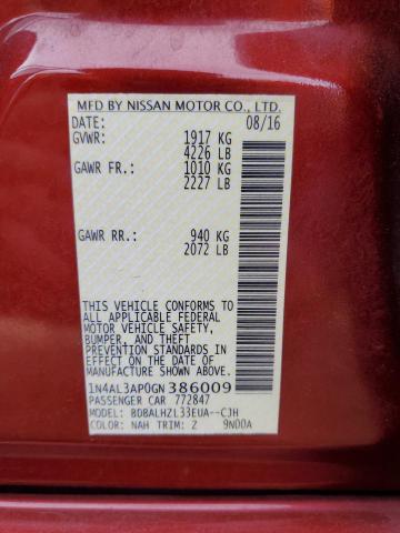 Photo 10 from auction – 2016 NISSAN ALTIMA 2.5 with VIN 1N4AL3AP0GN386009