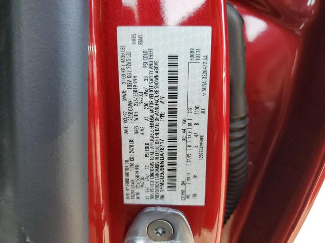 Photo 10 from auction – 2022 FORD ESCAPE TIT with VIN 1FMCU9J96NUA78717