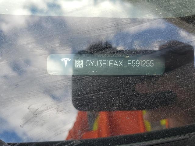 Photo 10 from auction – 2020 TESLA MODEL 3 with VIN 5YJ3E1EAXLF591255