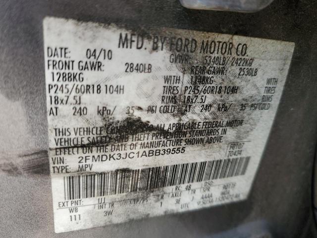Photo 10 from auction – 2010 FORD EDGE SEL with VIN 2FMDK3JC1ABB39555