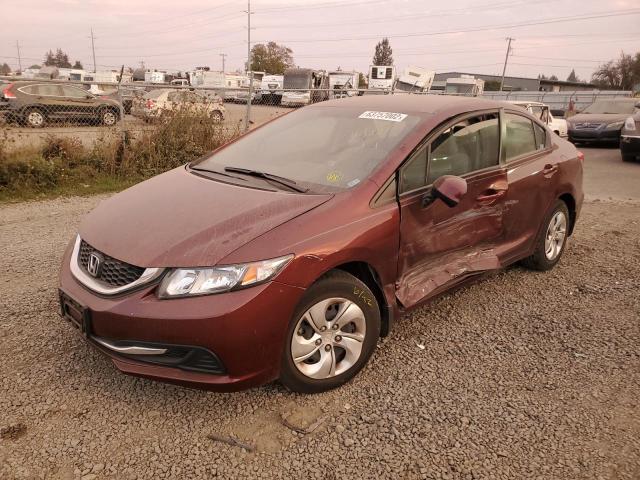 Photo 2 from auction – 2013 HONDA CIVIC LX with VIN 19XFB2F54DE290484