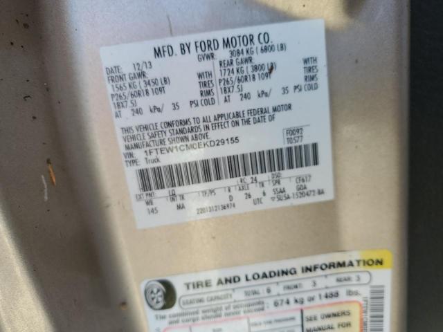 Photo 10 from auction – 2014 FORD F150 SUPER with VIN 1FTEW1CM0EKD29155
