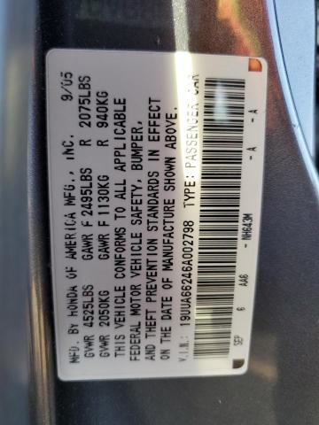 Photo 10 from auction – 2006 ACURA 3.2TL with VIN 19UUA66246A002798