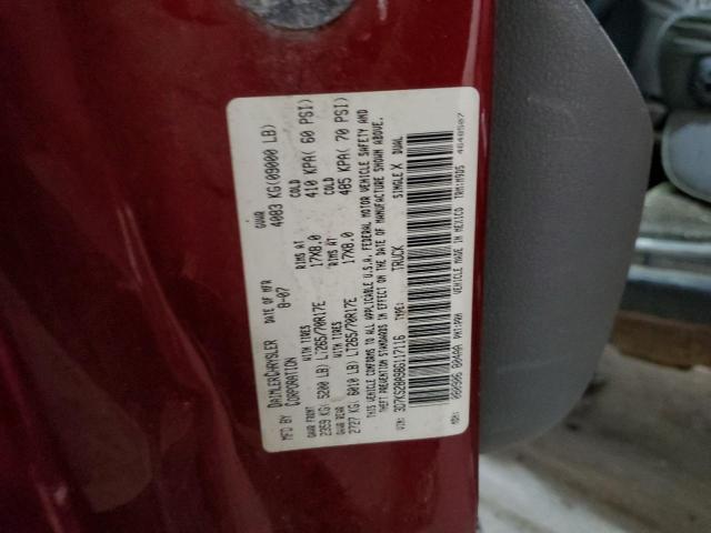 Photo 10 from auction – 2008 DODGE RAM 2500 S with VIN 3D7KS28A98G117116