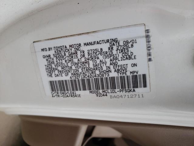 Photo 10 from auction – 2002 TOYOTA SIENNA LE with VIN 4T3ZF13C42U430873