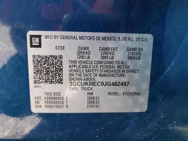 Photo 10 from auction – 2018 CHEVROLET SILVERADO with VIN 3GCUKREC9JG482497
